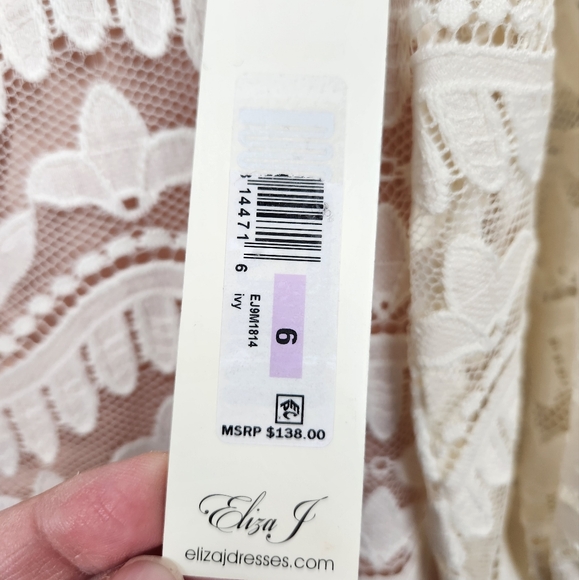 NWT Eliza J White Lace Dress Size 6 - Picture 3 of 14